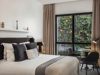SUPERIOR ROOM with 1 Double Size Bed or 2 Single Size Beds, overlooking the patio.