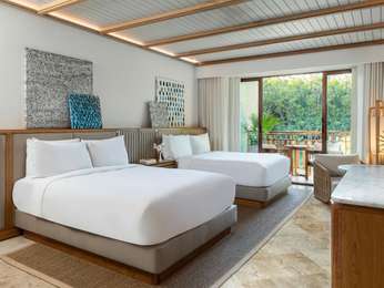 BEACH AREA CASITA 2 Queen- 504SF,46SM, overlooking the lagoon or garden, Balam Butler service.