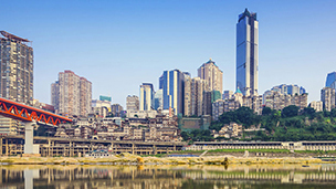 Chiny - Liczba hoteli Chongqing